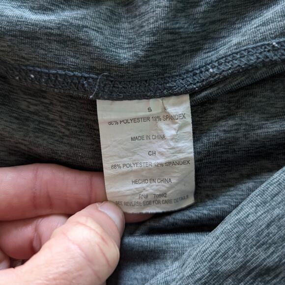 Free People Criss Cross Dark Green Heathered Leggings size Small - Picture 4 of 4